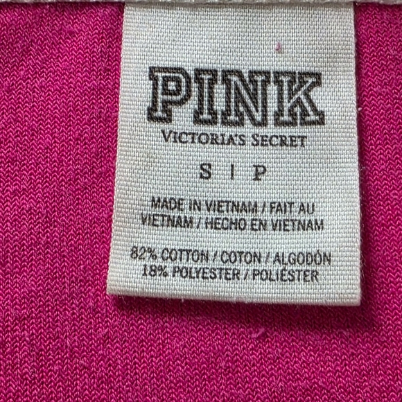 PINK Victoria Secret Velour Zip Hoodie, Pink, Size Small - Picture 6 of 9